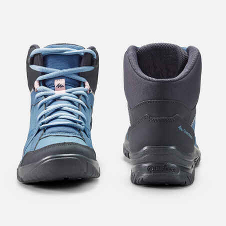 Botas Senderismo Mujer Mh100 Mid Impermeable Azul Turq Quech