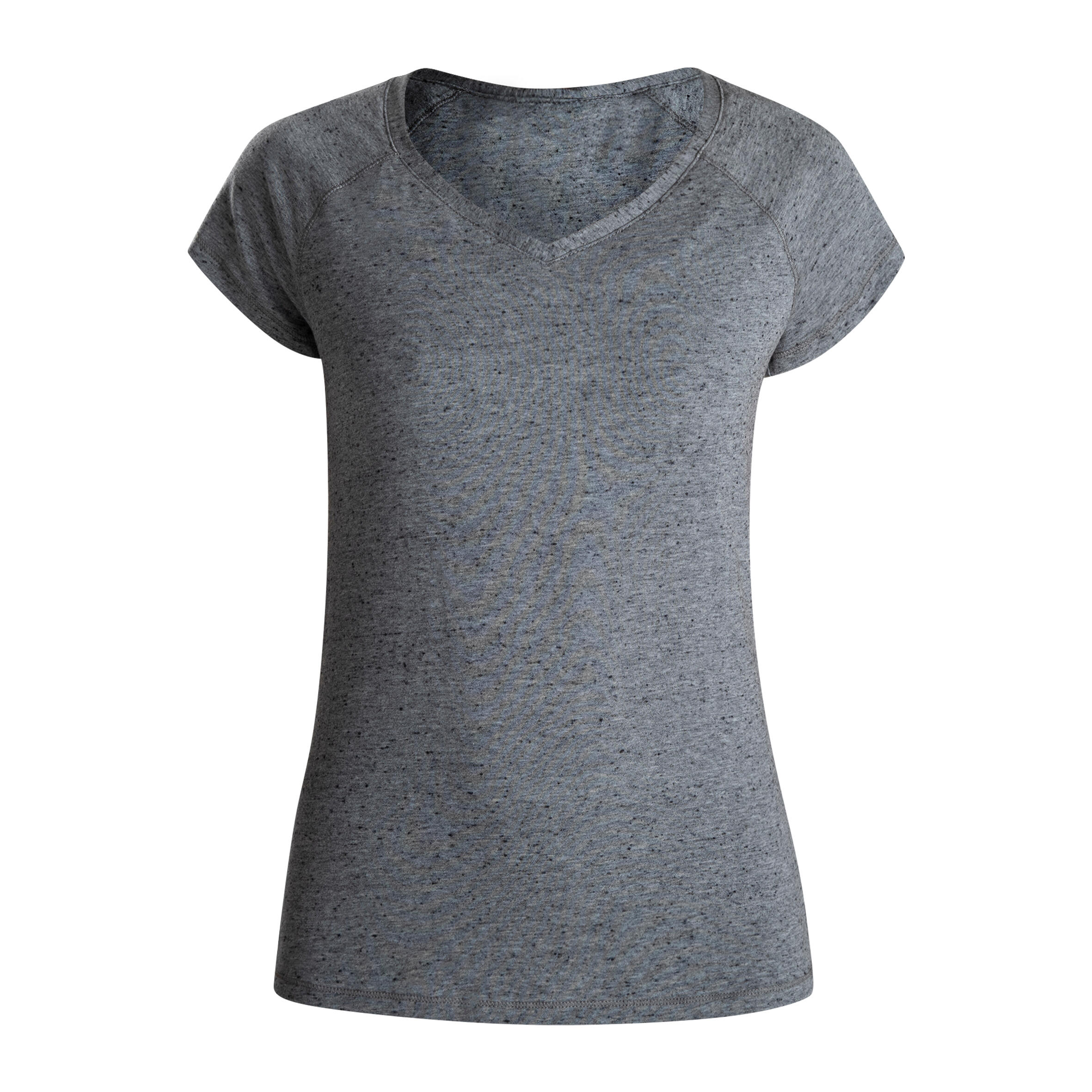 Women's Fitness V-Neck T-Shirt 500 - Grey 11/17