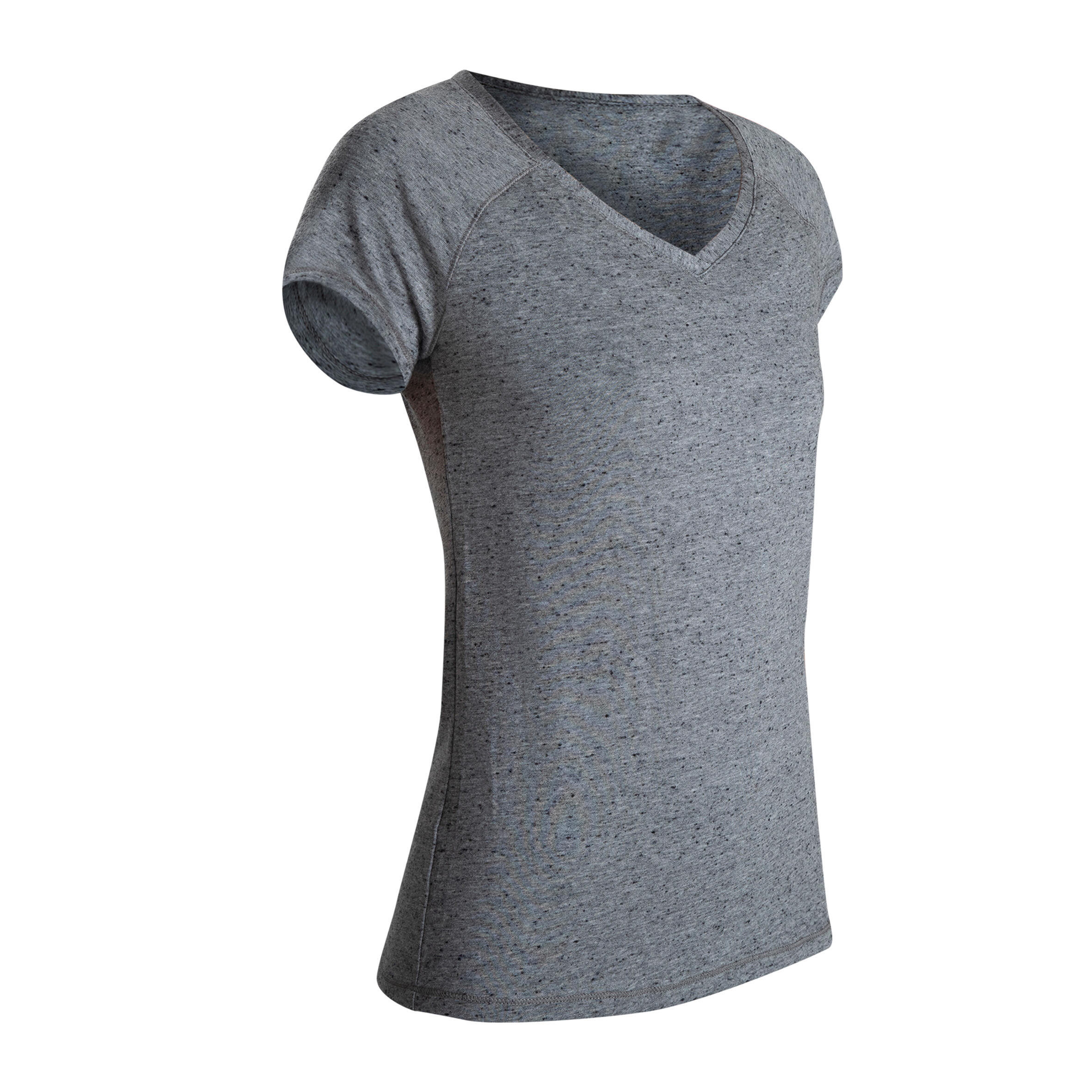 Women's Fitness V-Neck T-Shirt 500 - Grey 9/17