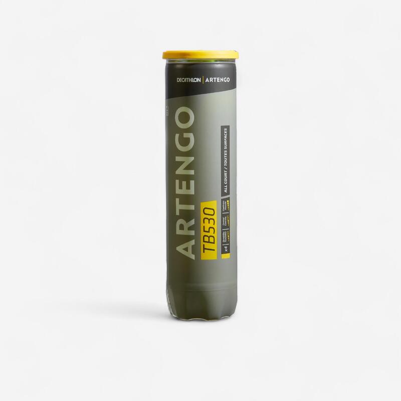 BALLES DE TENNIS TB530 *4 JAUNE