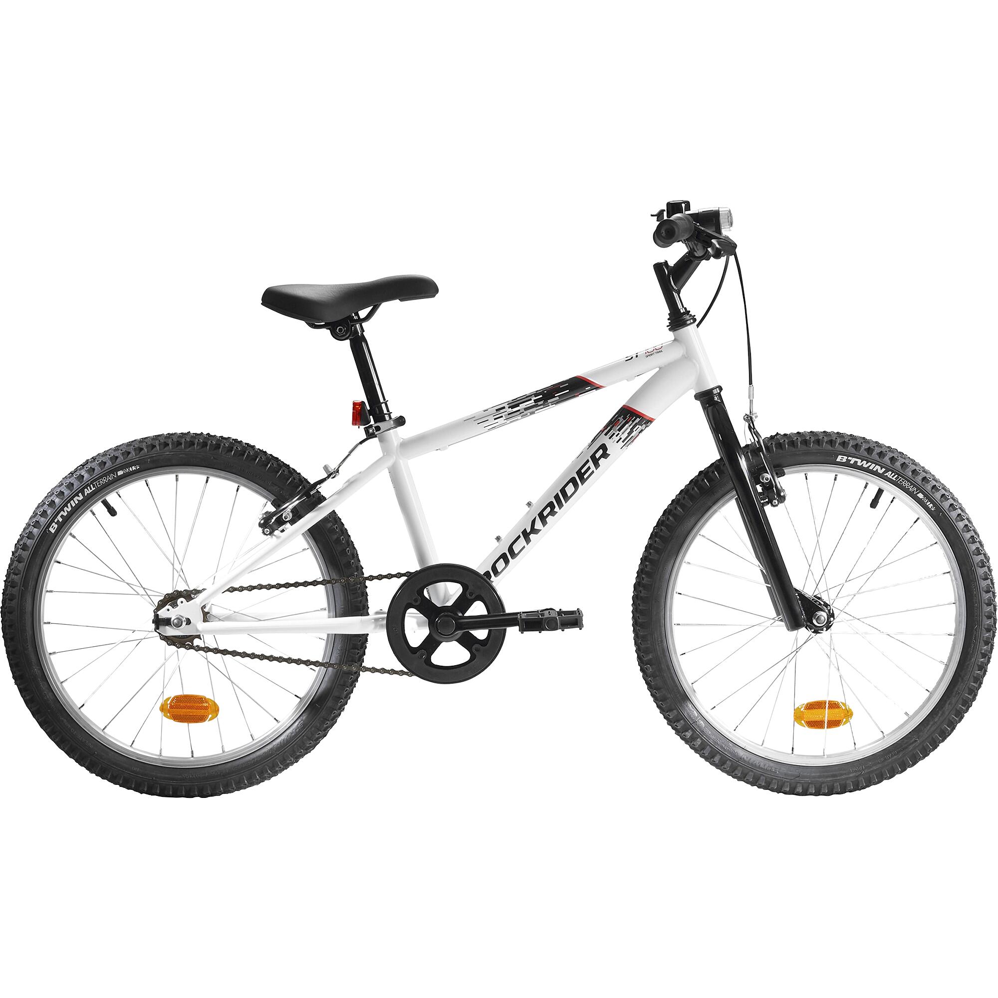 VTT ENFANT ROCKRIDER ST 100 20 POUCES 6 9 ans BLANC Decathlon