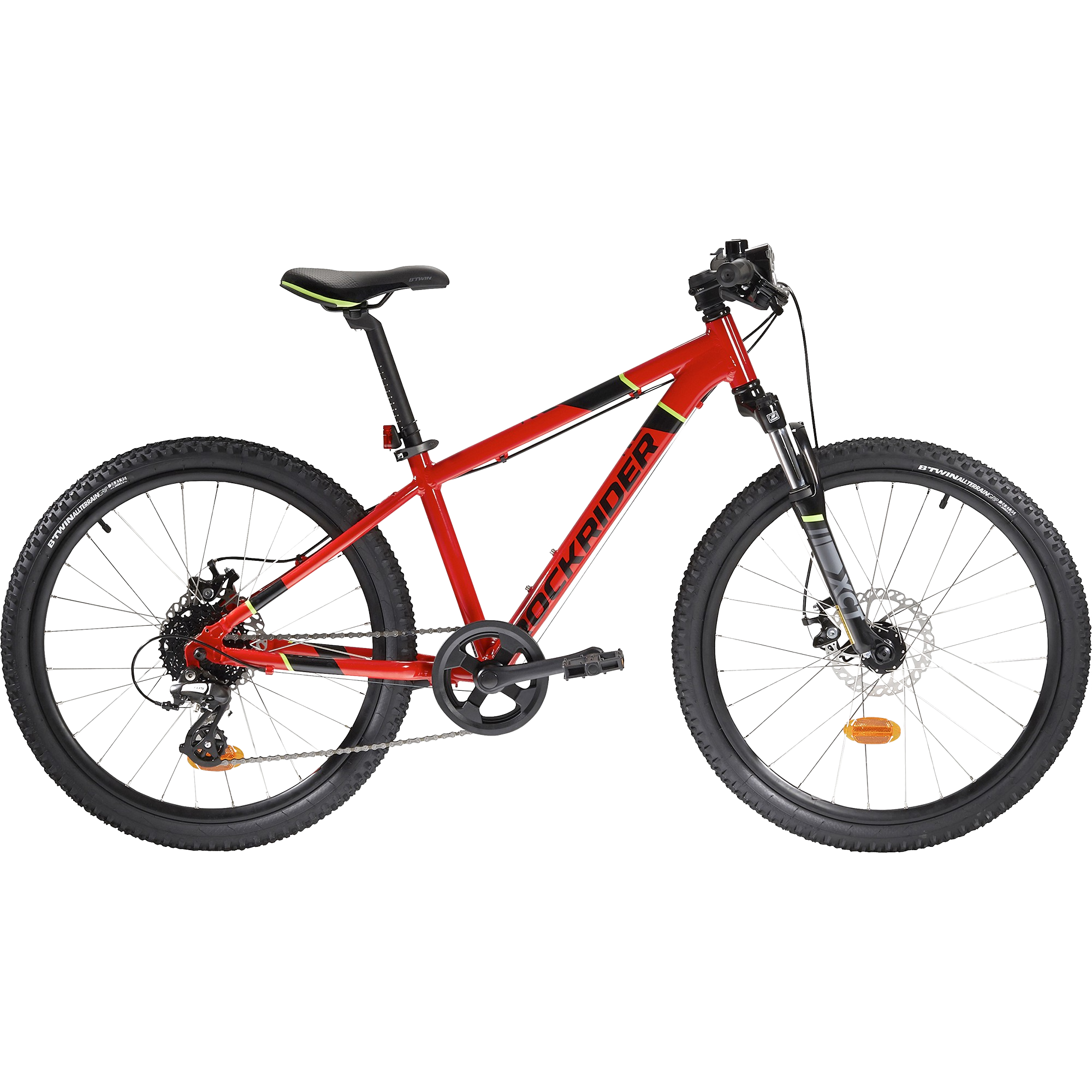 Bicicleta de montaña niños 24 pulgadas aluminio Rockrider ST 900 rojo 8-12  años