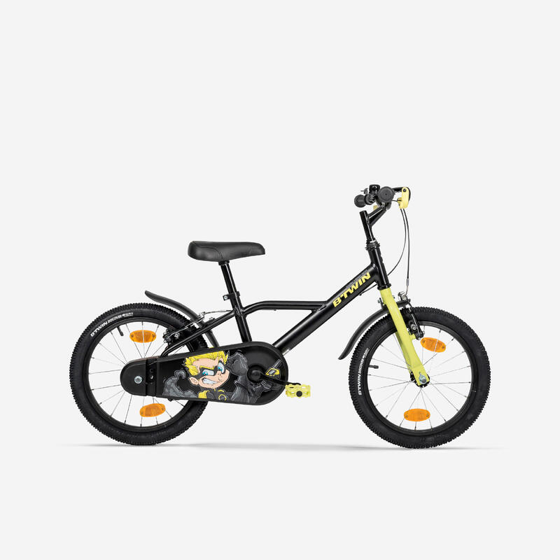BTWIN 500 Dark Hero 16 Jant 4-6 Yaş Neon Siyah Çocuk Bisikleti