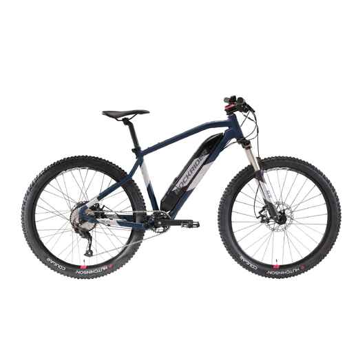 
      Dámsky elektrický horský bicykel E-ST 500 27,5" s motorom v kolese modrý 
  