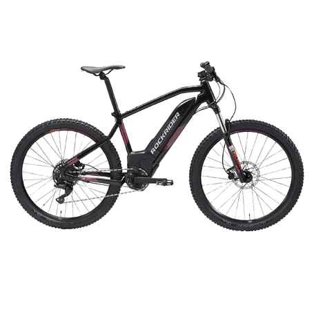 Elektrinis kalnų dviratis „E-ST520“, 27,5 col. ratai, juodas, violetinis