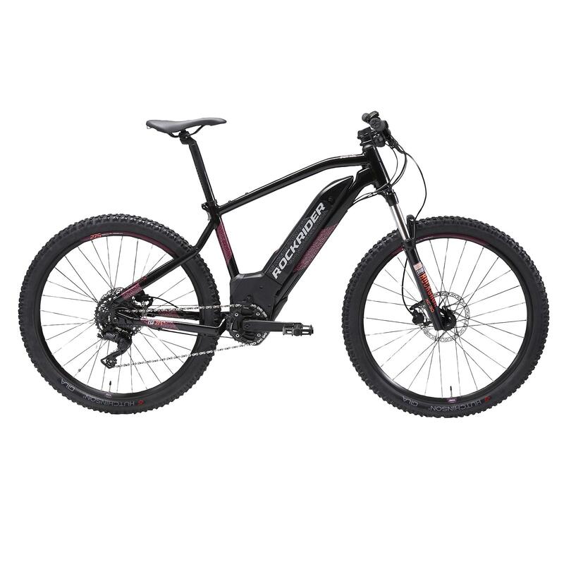 Elektrische hardtail mountainbike E-ST520 27.5" zwart paars