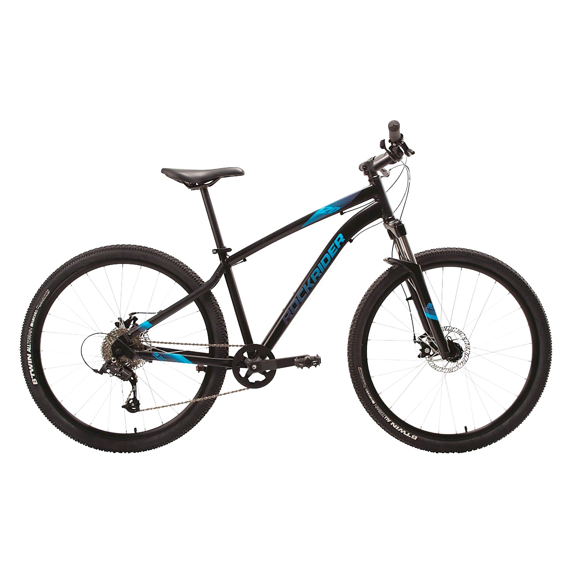 Mountainbike ST 120 27.5" rockrider/microshift zwart/blauw 17/41