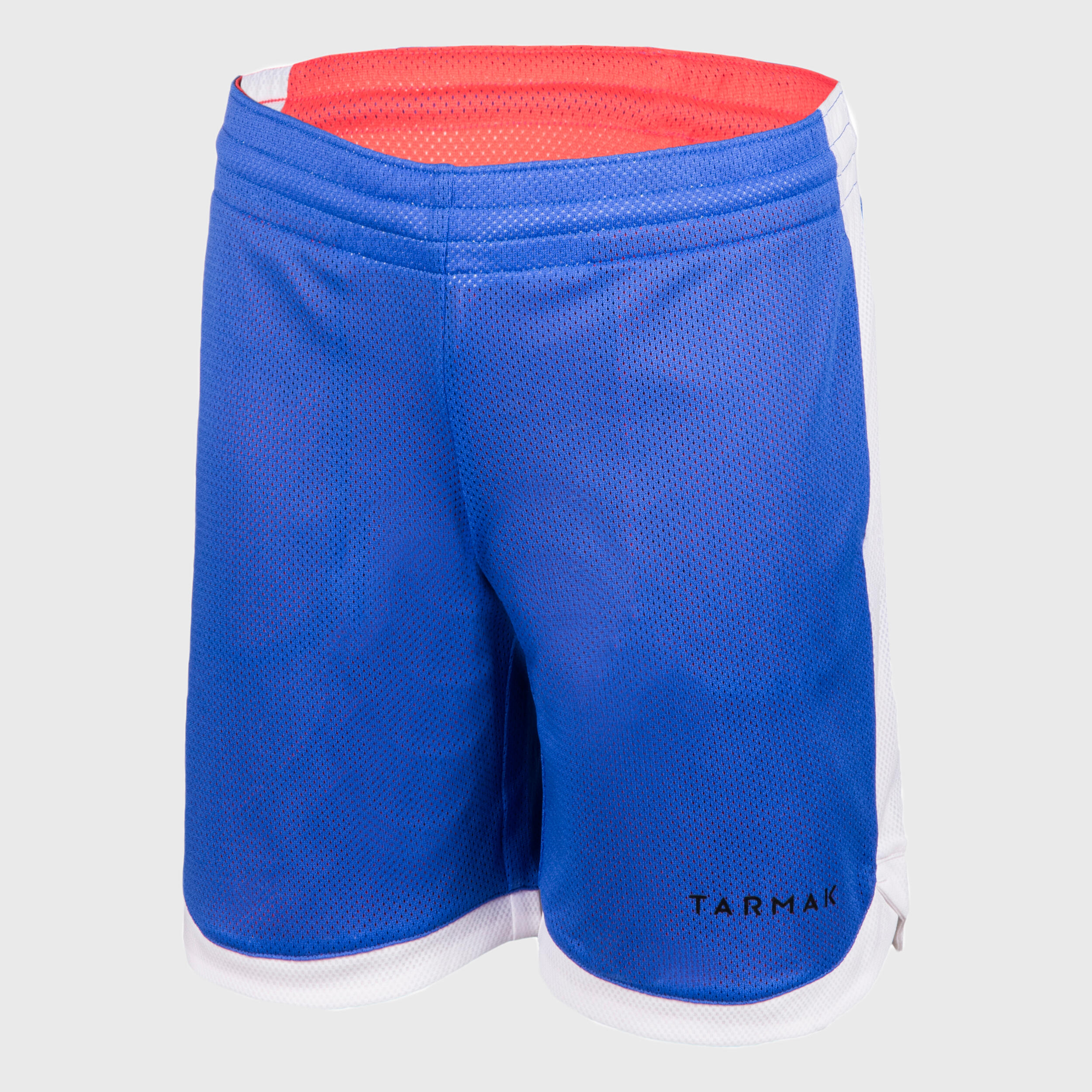 Boys'/Girls' Intermediate Reversible Basketball Shorts SH500R - Pink/Blue 2/5