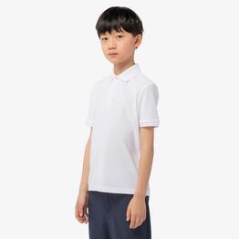 Polo de golf manches courtes enfant MW500 blanc