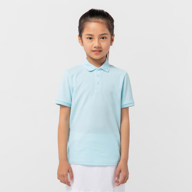 兒童款高爾夫短袖 Polo 衫 MW500－天藍色