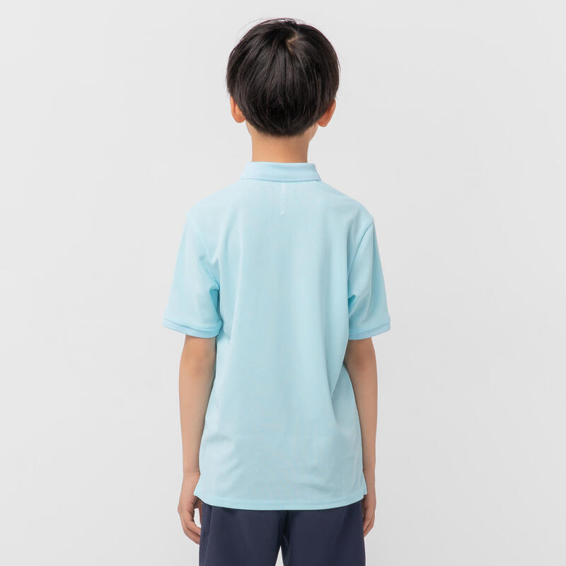 兒童款高爾夫短袖 Polo 衫 MW500－天藍色