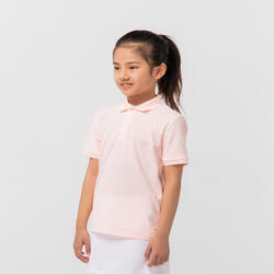 Polo de golf manches courtes enfant MW500 blanc
