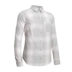 Women's Trekking Shirt Travel 100 - Black Check