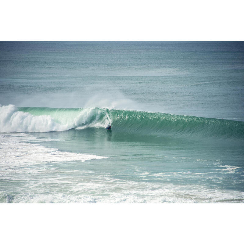 Bodyboard 500 gris rouge avec leash biceps