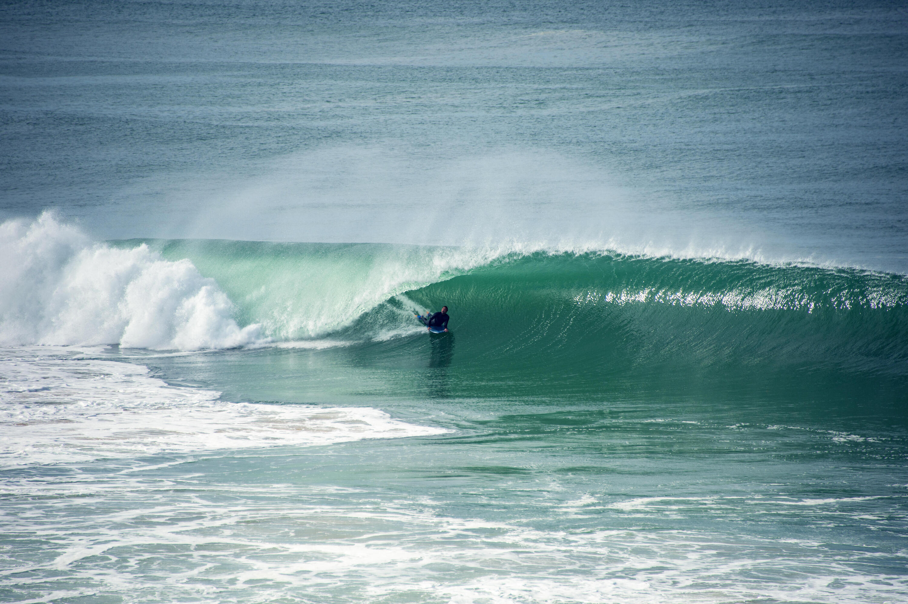 Bodyboard 500 blue / orange with leash 8/14