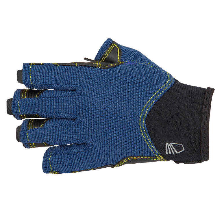 Kids' fingerless sailing gloves 500 - dark blue