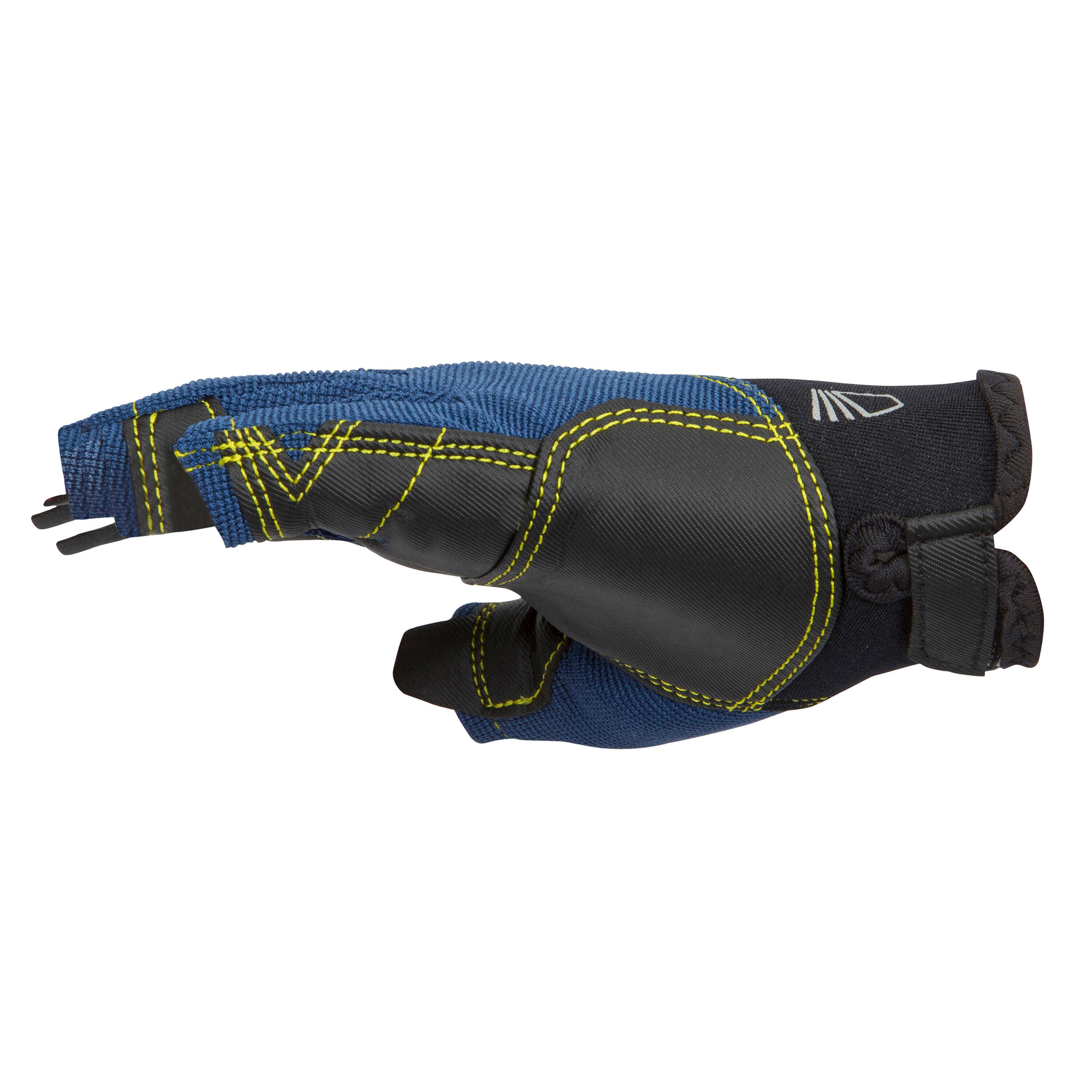 Kids Fingerless Sailing Gloves 500 Dark Blue -  3