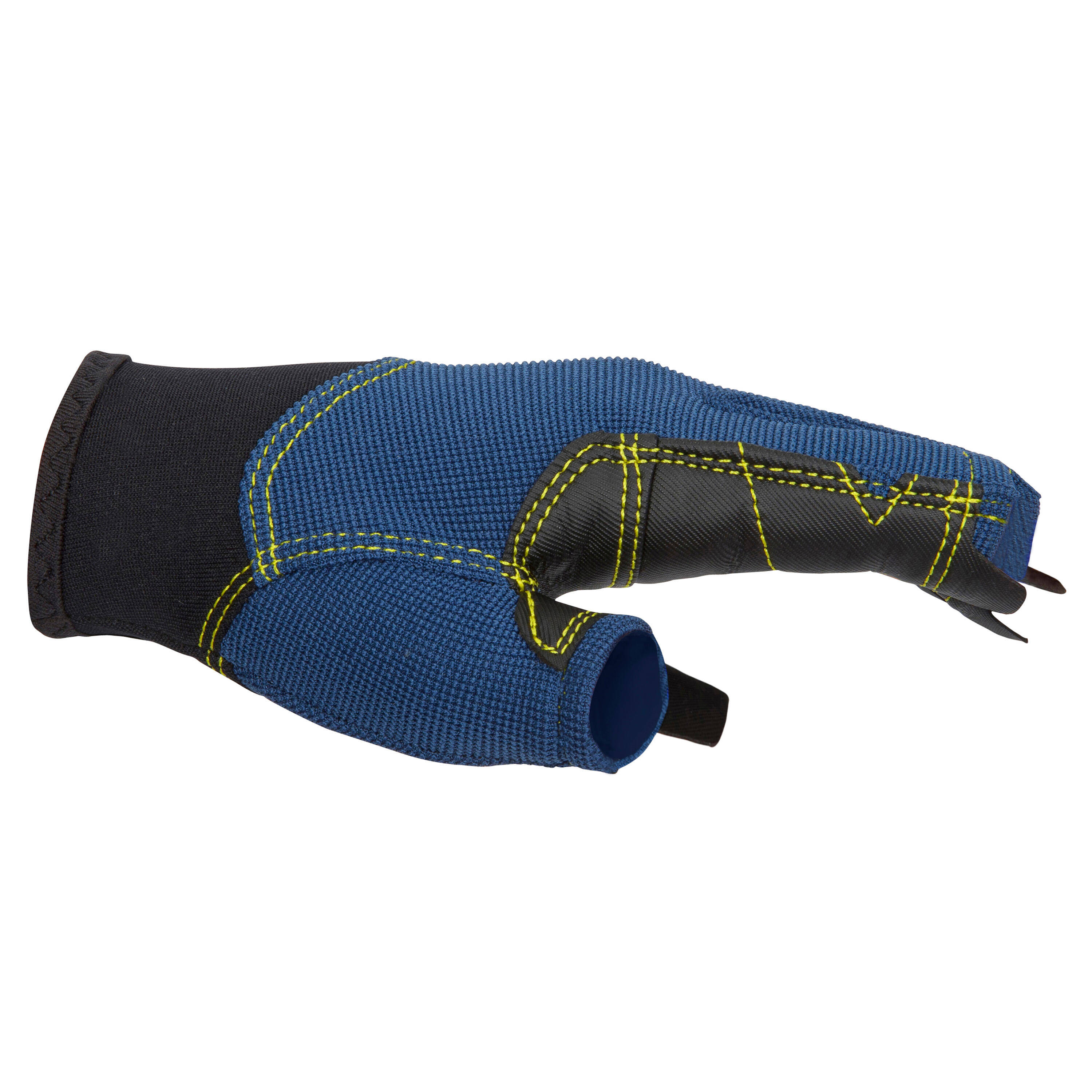 Kids Fingerless Sailing Gloves 500 Dark Blue -  2