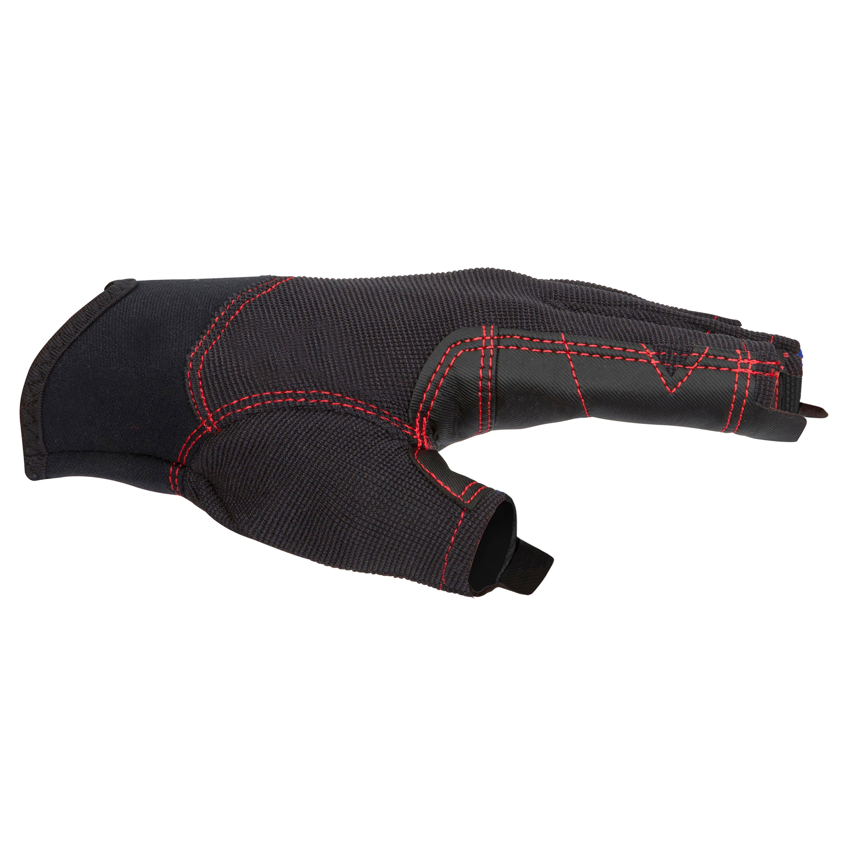 DECATHLON Bezprstové rukavice 500 na jachting čierne XL · záber 6