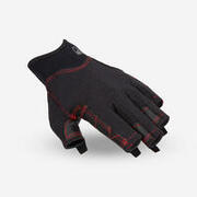 Adult sailing fingerless gloves 500 - black