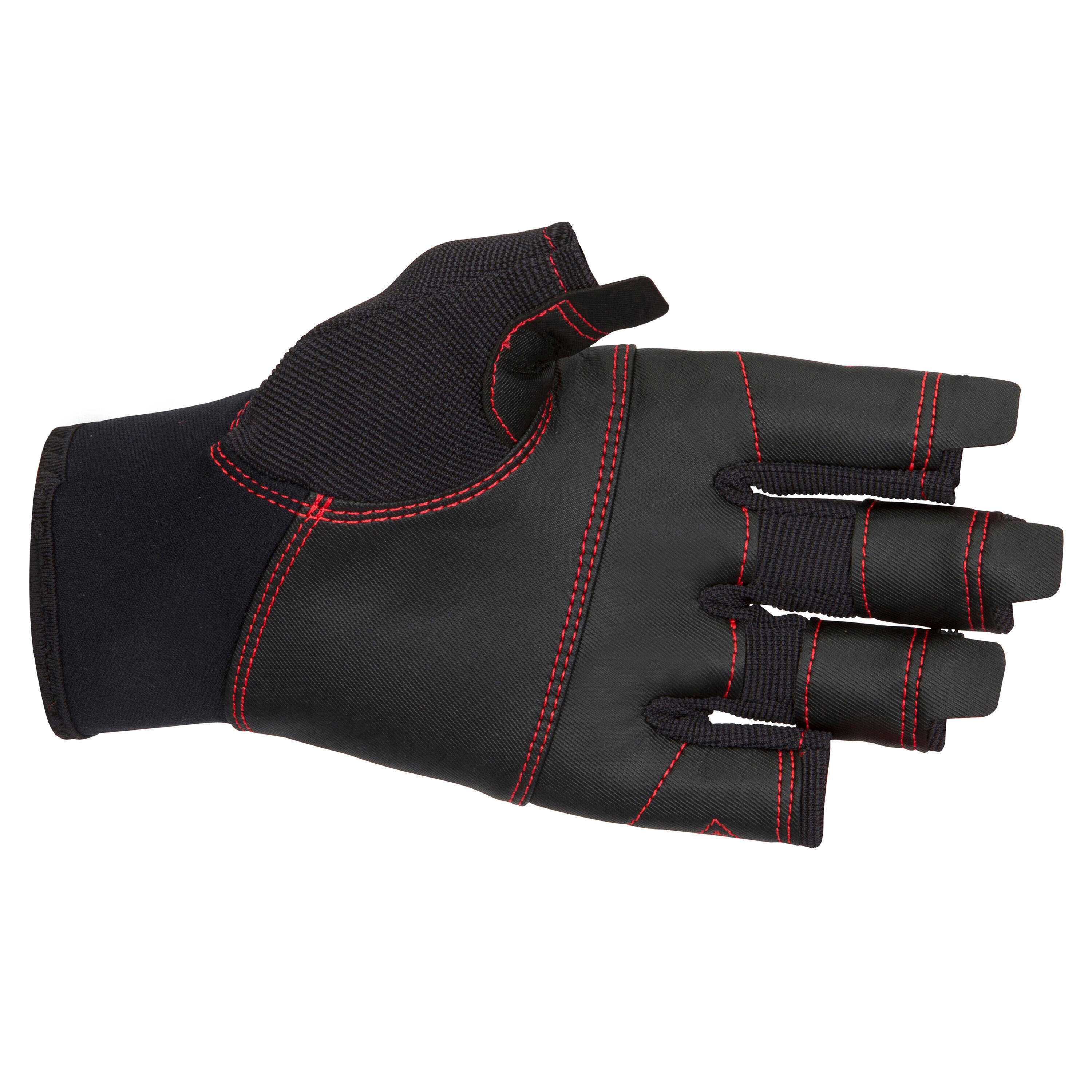 Adult Fingerless Gloves 500 Black -  3