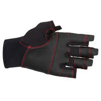 Adults’ Sailing Fingerless Gloves - 500 Black