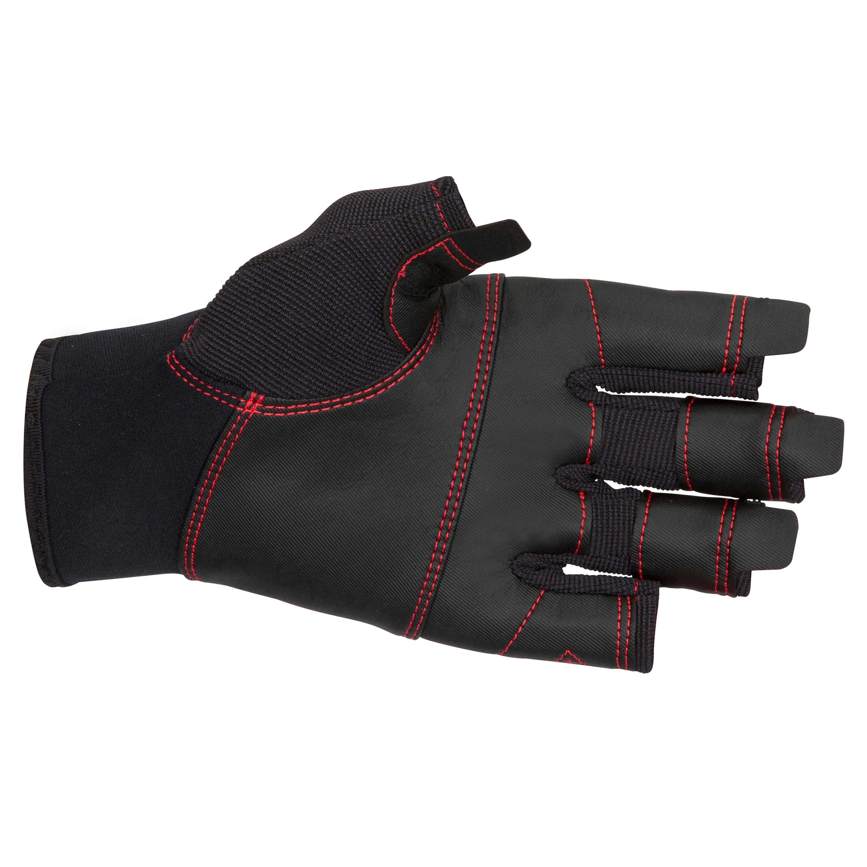 Adult fingerless gloves 500 - black 3/6