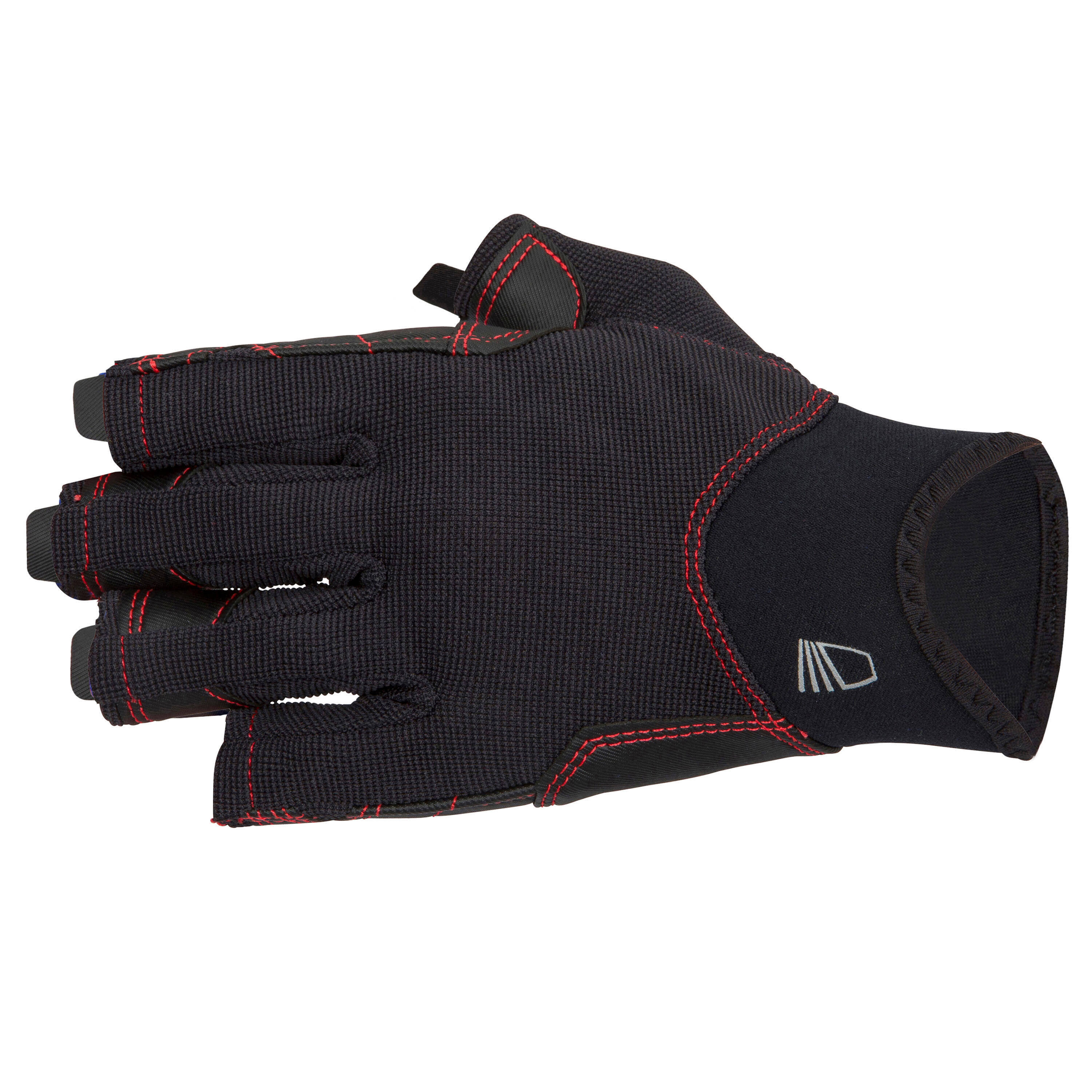 Adult Fingerless Gloves 500 Black -  2