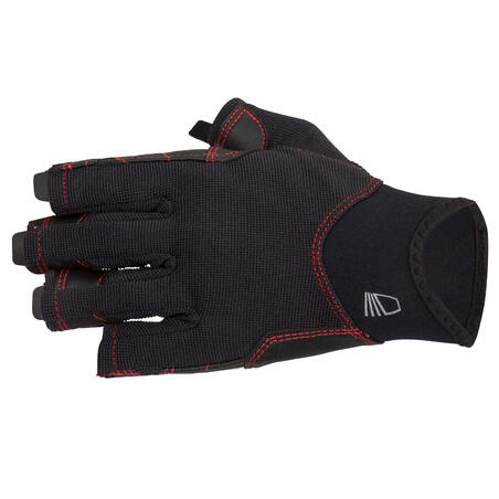 Crne rukavice za jedrenje 500 za odrasle
