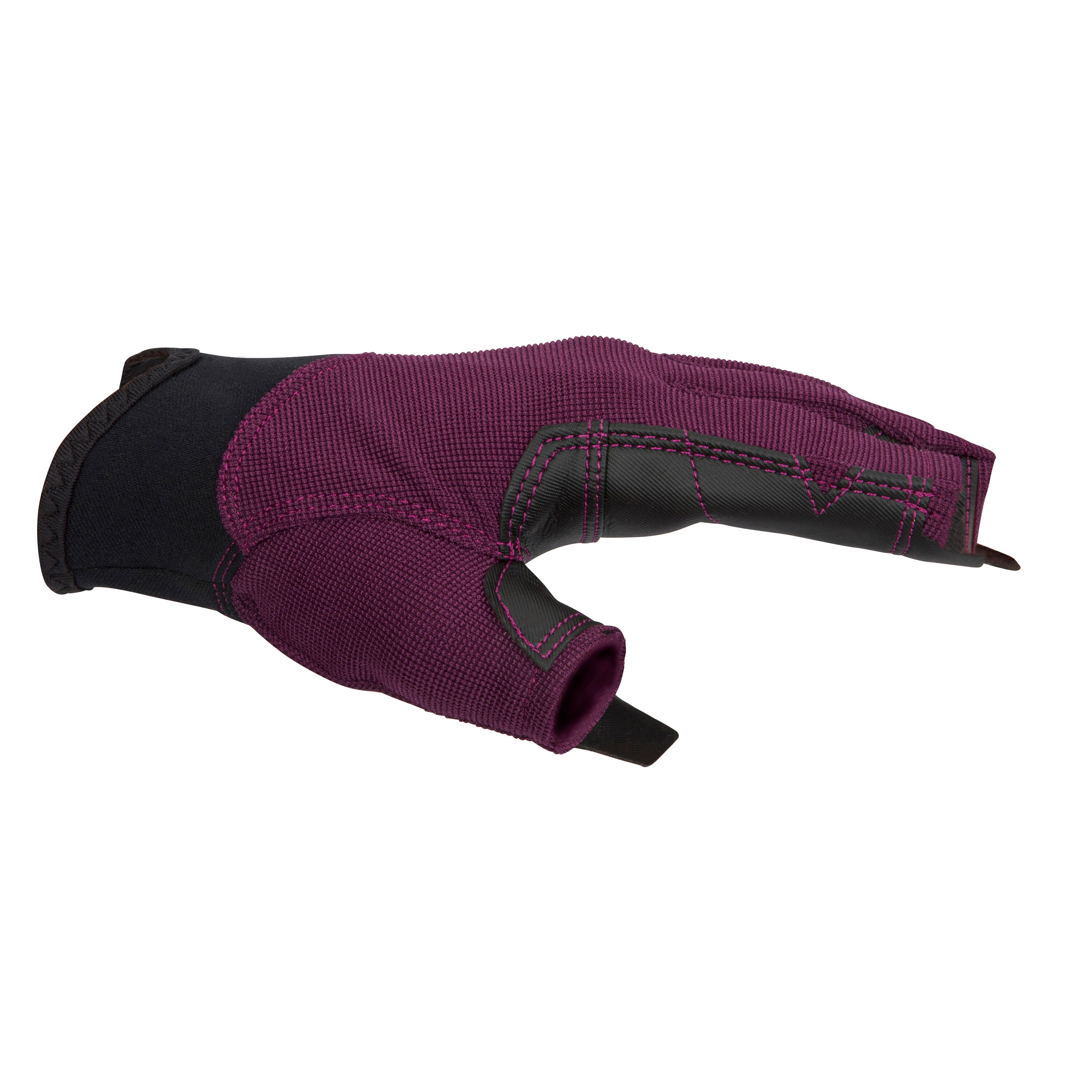 Adult fingerless gloves 500 - purple 4/6