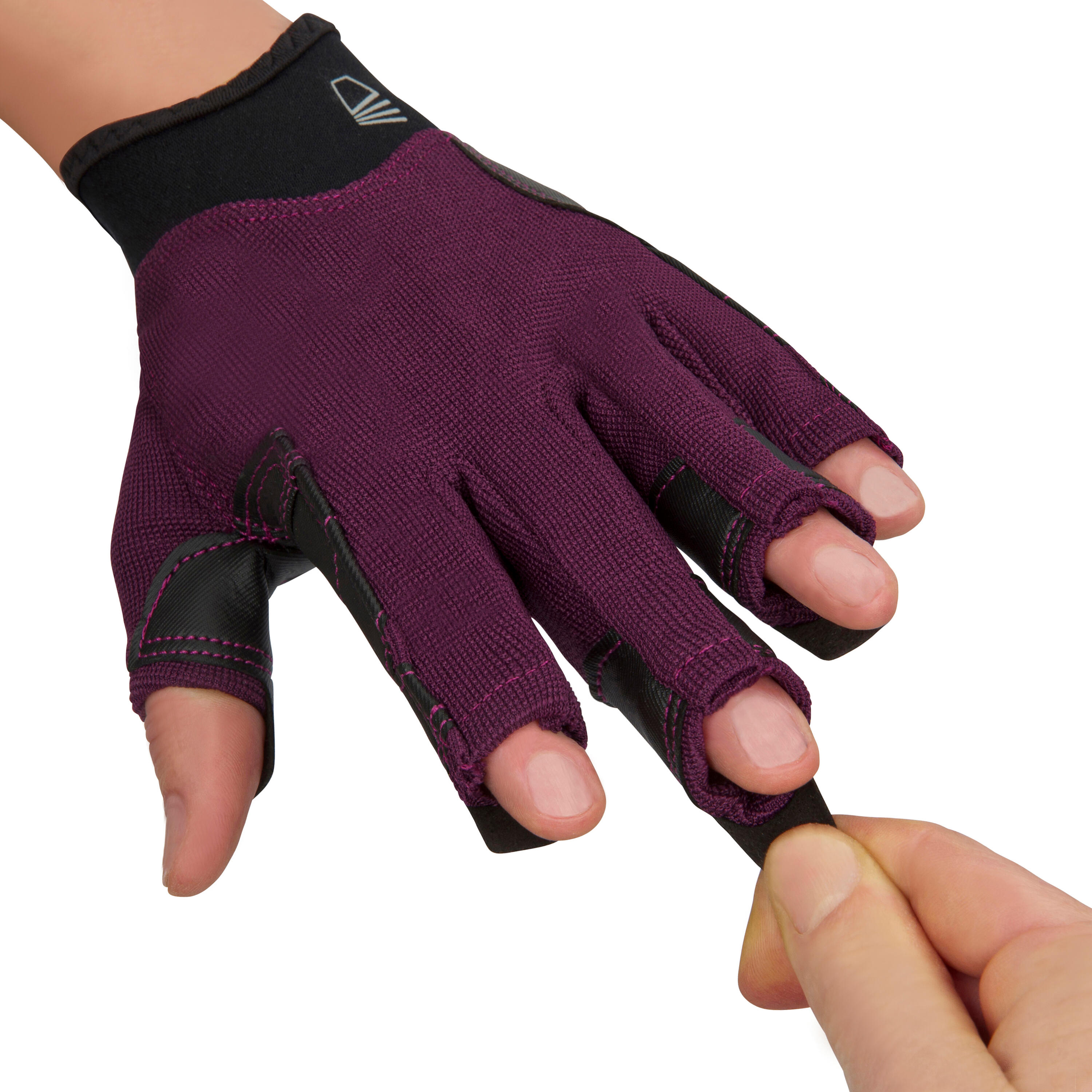 Adult fingerless gloves 500 - purple 6/6