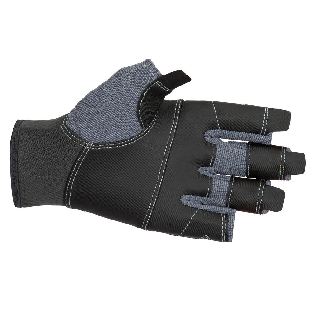 Sailing Adult fingerless gloves 500 - dark grey