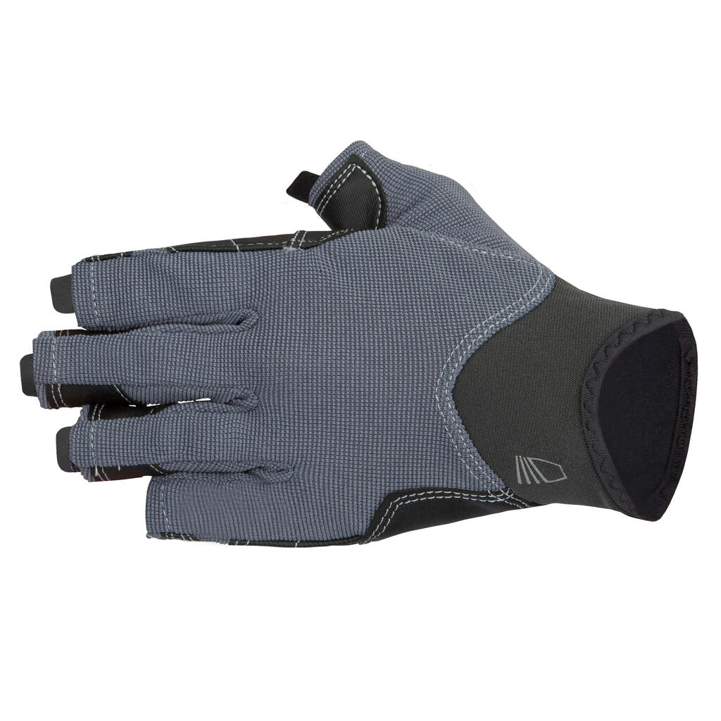 Sailing Adult fingerless gloves 500 - dark grey