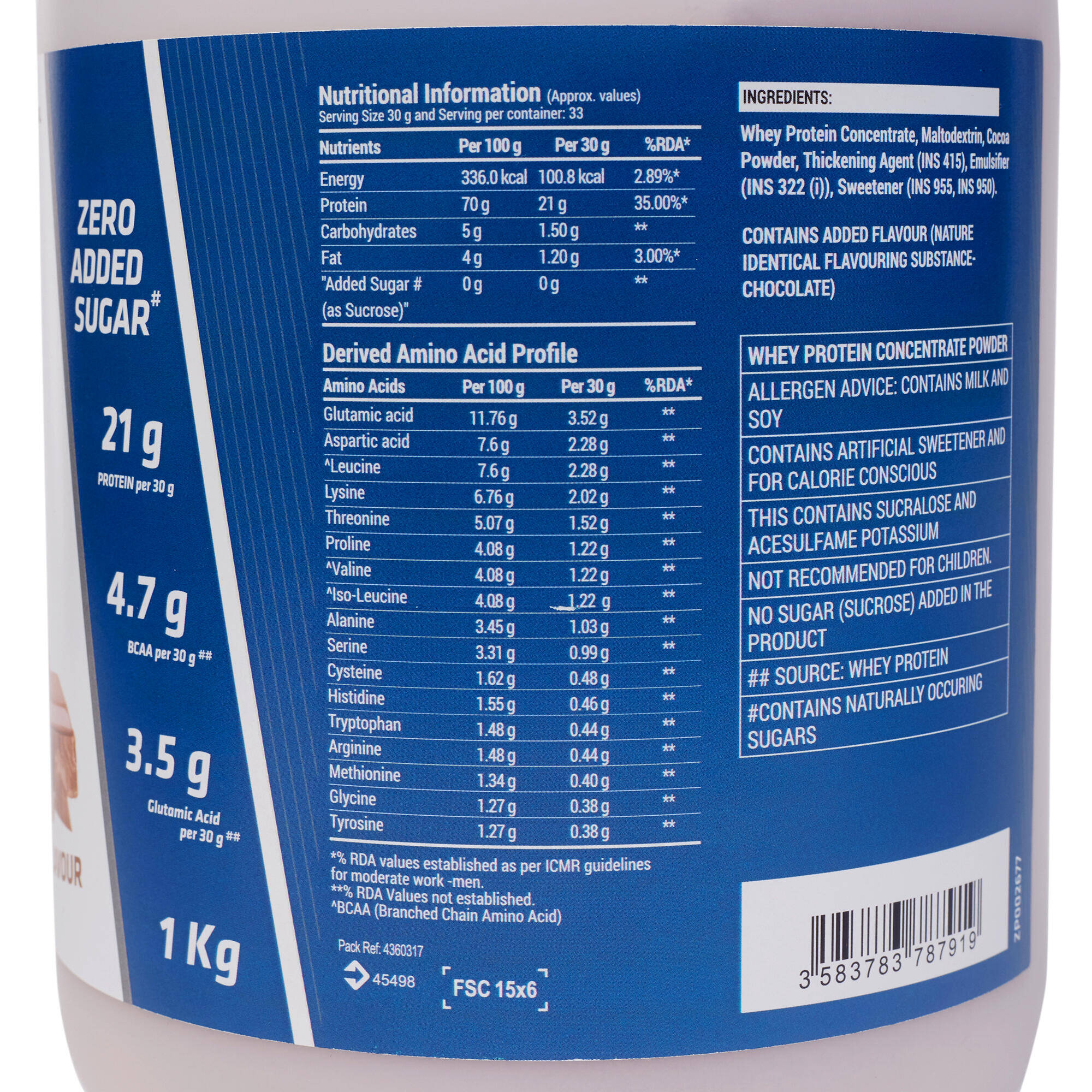 Whey Protein 1 Kg Chocolate -  3