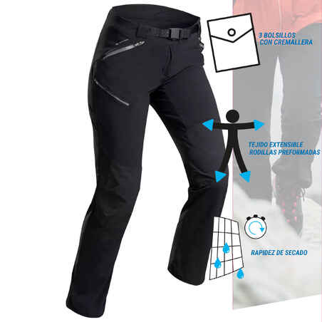 Women's Waterproof Pants - MH 500 Black - black - Quechua - Decathlon