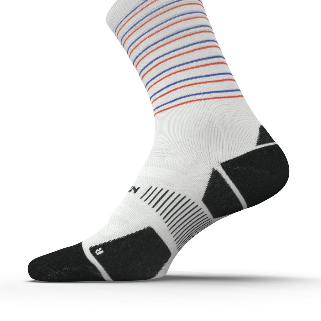 RUN900 RUN WILD THICK MIDCALF RUNNING SOCKS - WHITE BLACK