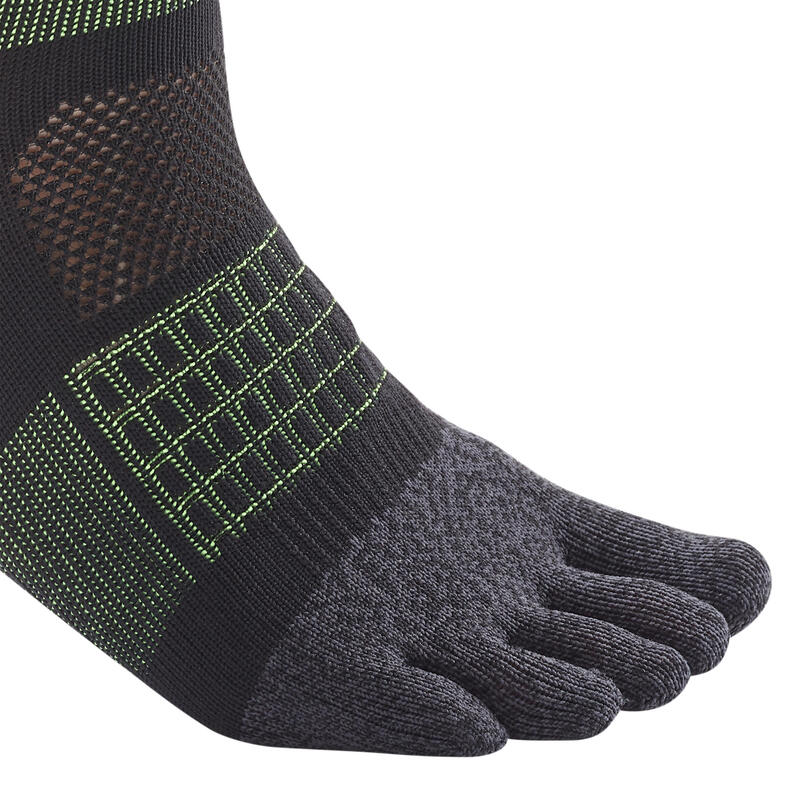 RUNNING 5-FINGER SOCKS - BLACK/YELLOW