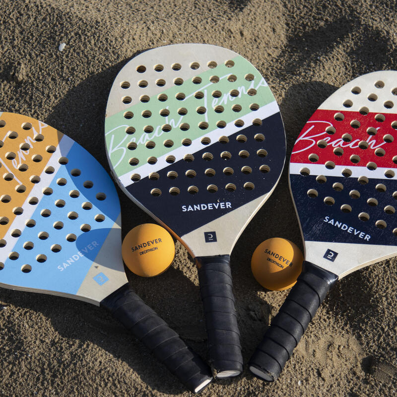 Kit racchette beach tennis EXPERIENCE giallo-azzurro