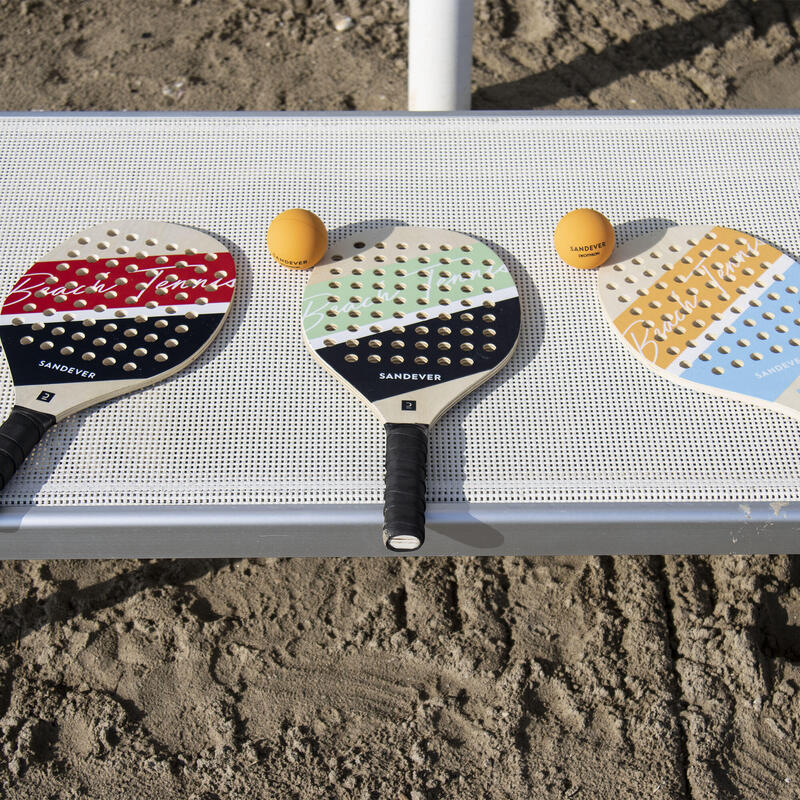 Beach Tennis Racket Set Experience - Red/Blue