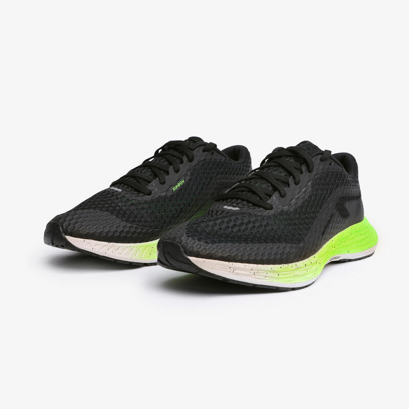 Erkek Siyah Yeşil Spor Ayakkabı / Yol Koşusu - KIPRUN KD 500