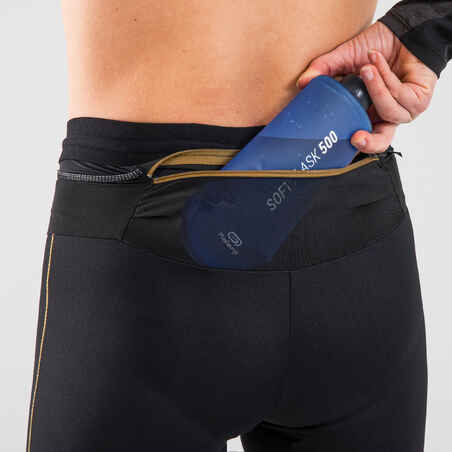 Women's trail running leggings with pockets - KIPRUN Run 900 Carrying Black