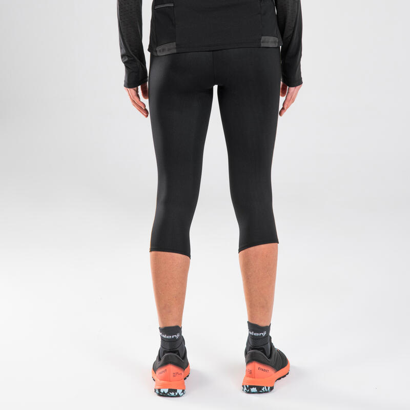 Leggings mallas trail running piratas Mujer Emboss negro