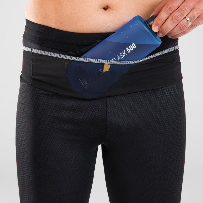 Tight voor hardlopen & trail running heren Run 900 met belt zwart