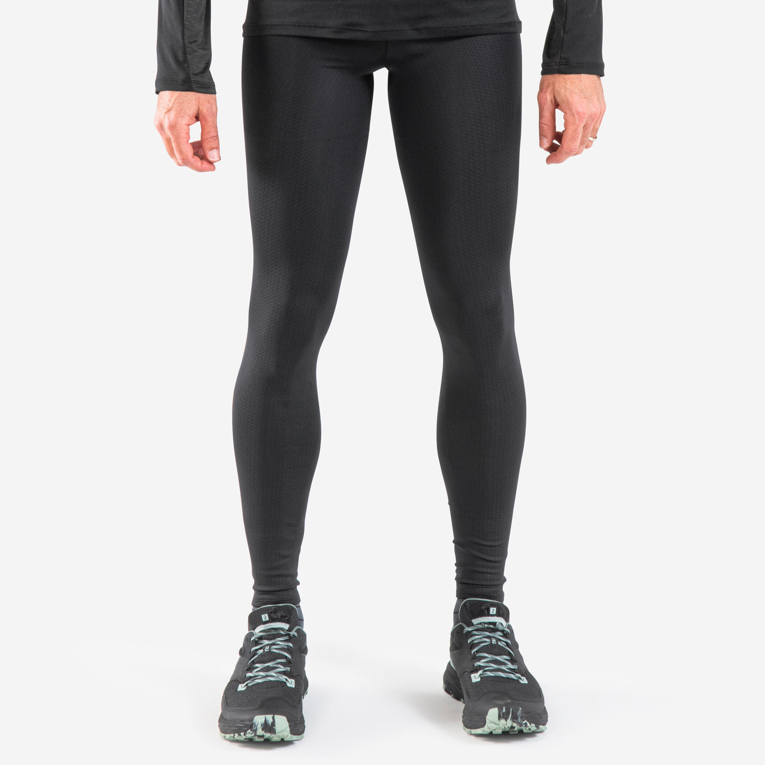 Men's Running Tights - Warm+ Black - Black - Kalenji - Decathlon