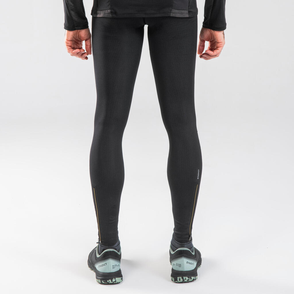 Men's Trail Running Long Leggings Emboss - black