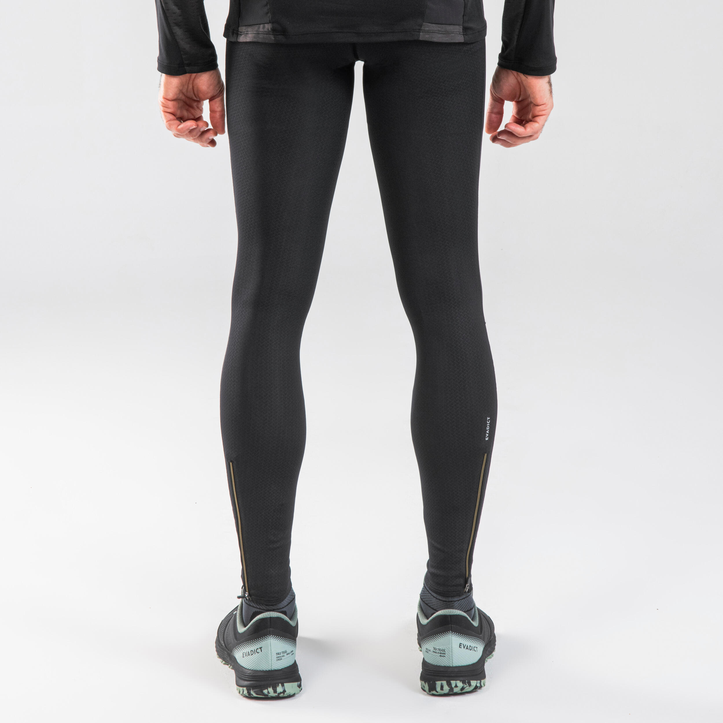 MEN'S TRAIL RUNNING TIGHTS - BLACK