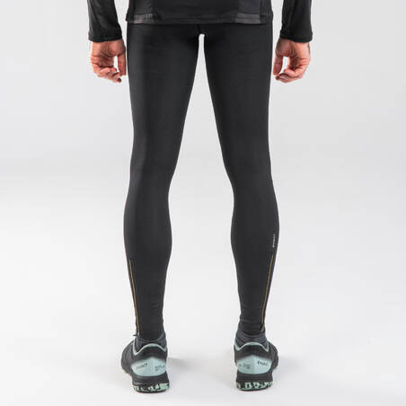 MEN'S TRAIL RUNNING LONG LEGGINGS EMBOSS - BLACK