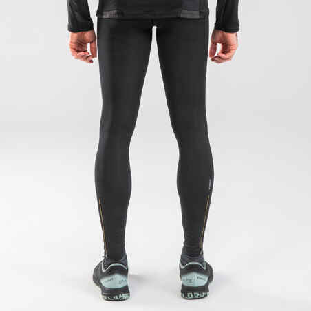 MEN'S TRAIL RUNNING LONG LEGGINGS EMBOSS - BLACK