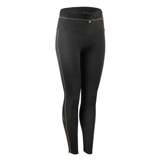 
      WOMEN'S TRAIL RUNNING LONG LEGGINGS EMBOSS - BLACK/BRONZE
  