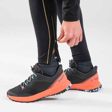 Mallas trail running Mujer Emboss Negro Largas